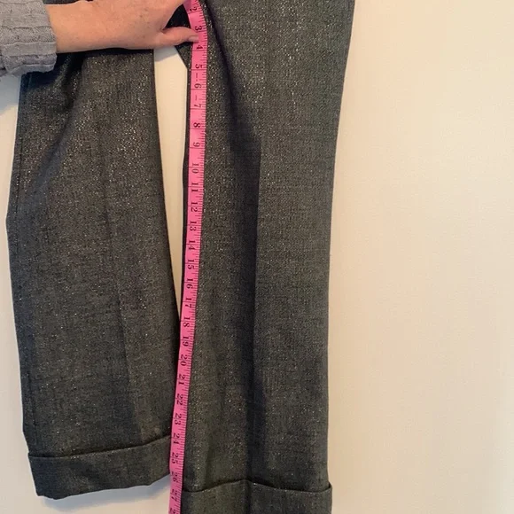 J. Crew Y2K Suit. Shimmer gold & Drk gray SZ 0. Purchased in NYC. 2007 winter. - Picture 8 of 10